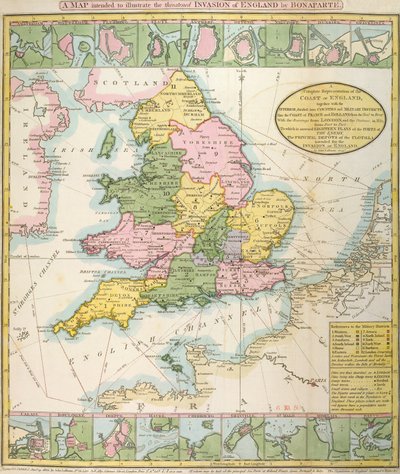Carte de la Grande-Bretagne, illustrant l