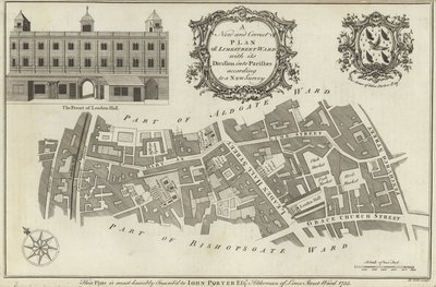Carte du quartier de Lime Street, Londres - English School