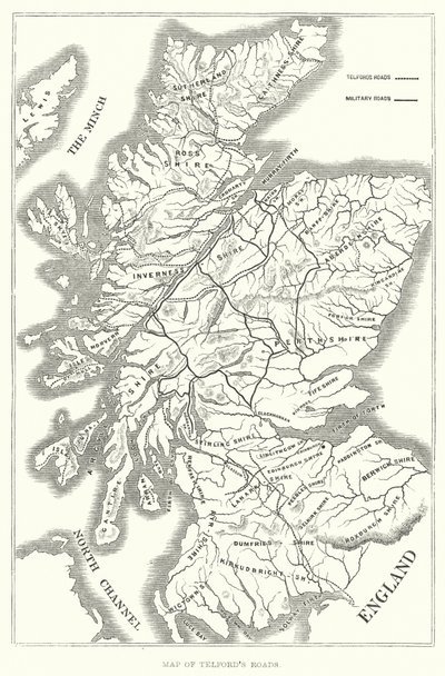 Carte des routes de Telford - English School
