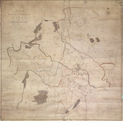 Carte de la paroisse ou du quartier de Leeds - English School