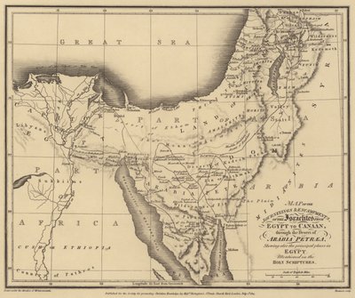 Carte des voyages et des campements des Israélites de l