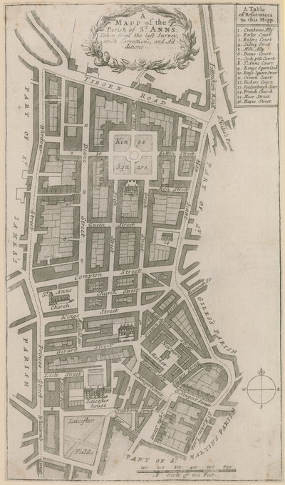 Carte de la paroisse de Sainte-Anne - English School