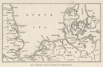 Carte montrant la position de Heligoland - English School