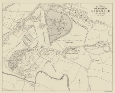 Carte pour illustrer la Bataille de Langside - English School