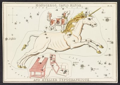 Monoceros. Canis Minor. Et Atelier Typographique, de 