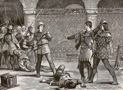 Marcel et le dauphin de France, illustration de Cassells Illustrated History of England - English School