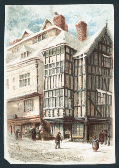 Mardol Head, Shrewsbury, Carte de Noël - English School