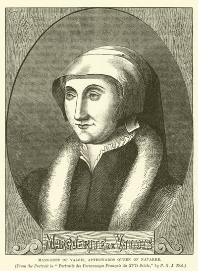 Marguerite de Valois, reine de Navarre (gravure) - English School