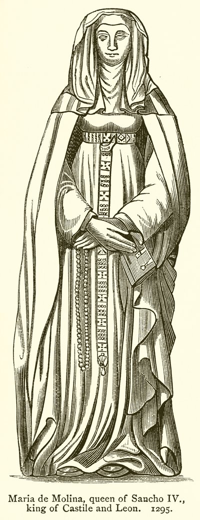 Maria de Molina, reine de Sancho IV, roi de Castille et León. 1295 - English School
