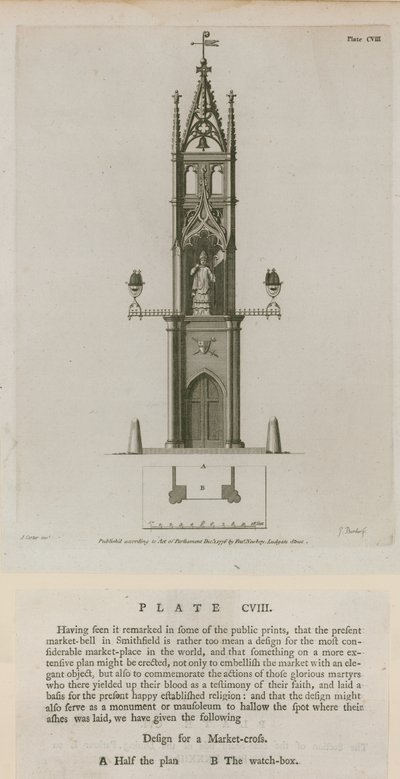 Croix du marché, Smithfield - English School