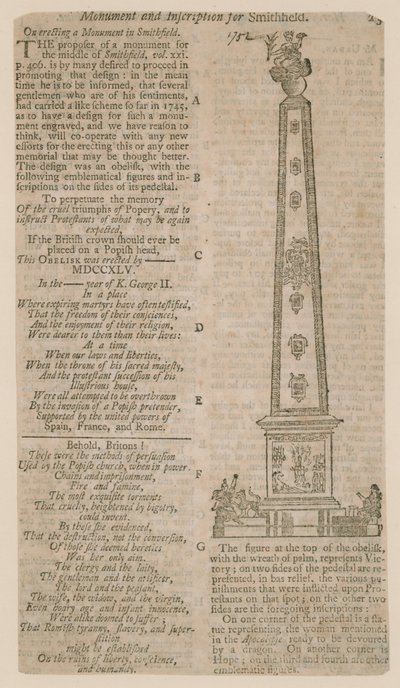 Croix du marché, Smithfield - English School