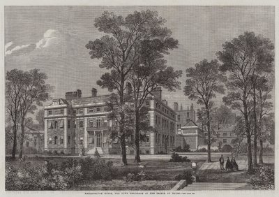 Marlborough House, la résidence en ville du prince de Galles (gravure) - English School