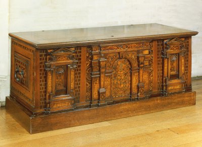 Coffre marqueté Nonsuch - English School