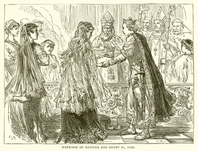 Mariage de Mathilde et Henri II, 1100 - English School
