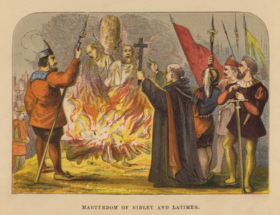 Le martyre de Ridley et Latimer - English School