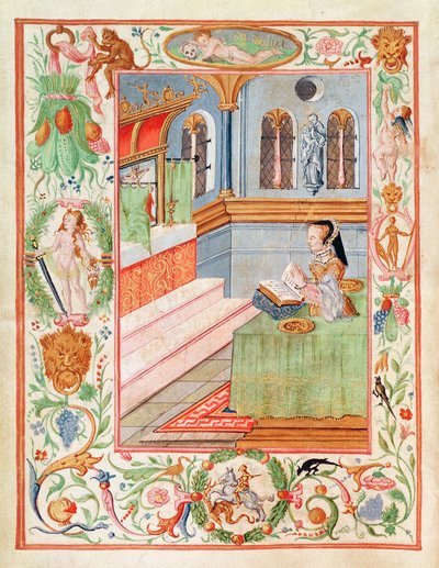 Marie I bénissant des anneaux de crampe - English School