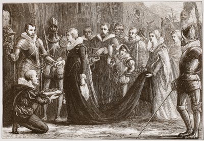 Marie Stuart entrant à Holyrood, illustration de L
