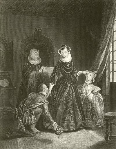 Marie Stuart au château de Lochleven - English School