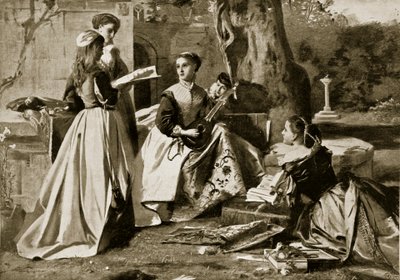 Marie Stuart dans un jardin de couvent, illustration de l
