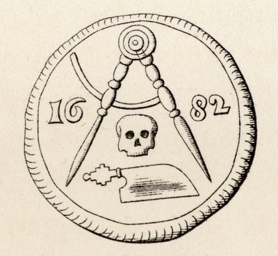 Sceau maçonnique des Charpentiers de Maestricht, daté de 1682, de 