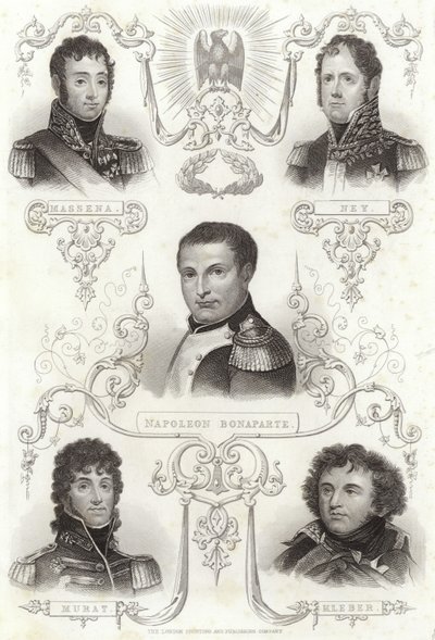 Masséna, Ney, Napoléon Bonaparte, Murat et Kléber - English School