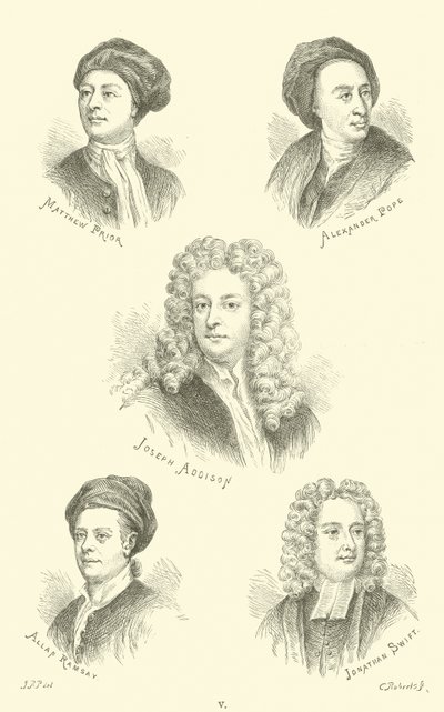 Matthew Prior, Alexander Pope, Joseph Addison, Allan Ramsay, Jonathan Swift - English School