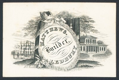 Matthews, constructeur, carte de visite - English School