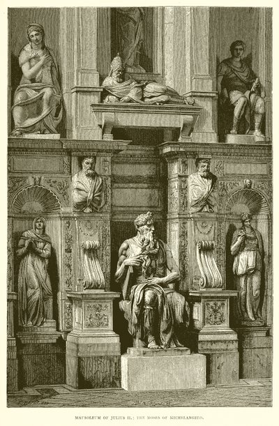 Mausolée de Jules II ; Le Moïse de Michel-Ange - English School