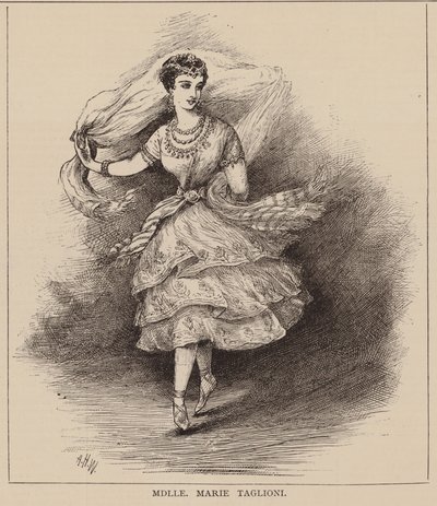 Mdlle Marie Taglioni (gravure) - English School