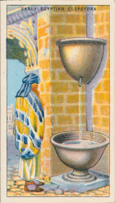 Mesure du temps : Clepsydre (lithographie couleur) - English School