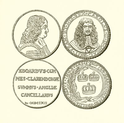 Médaille de Clarendon et médaille en commémoration de la restauration - English School