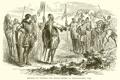 Rencontre de Stephen et du prince Henry à Wallingford, 1152 - English School