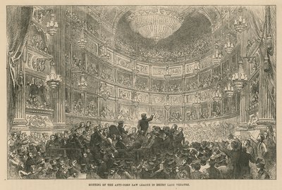 Réunion de la Ligue Anti-Corn Law au Drury Lane Theatre - English School