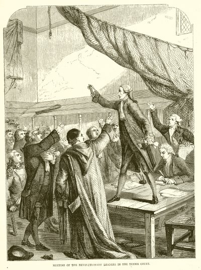 Réunion des leaders révolutionnaires dans le Jeu de Paume - English School