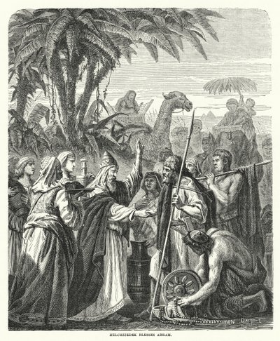 Melchisédek bénit Abram (gravure) - English School