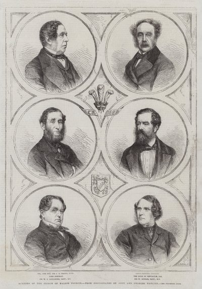 Membres du conseil du prince de Galles (gravure) - English School