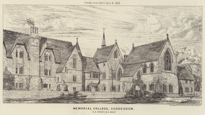 Collège commémoratif, Cuddesdon (gravure) - English School