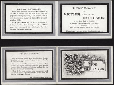Carte commémorative en mémoire sacrée des victimes de la Grande Explosion - English School