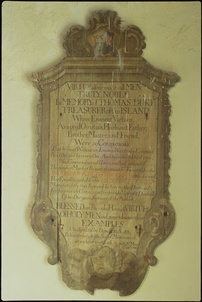 Mémorial à Thomas Duke, 1750 - English School