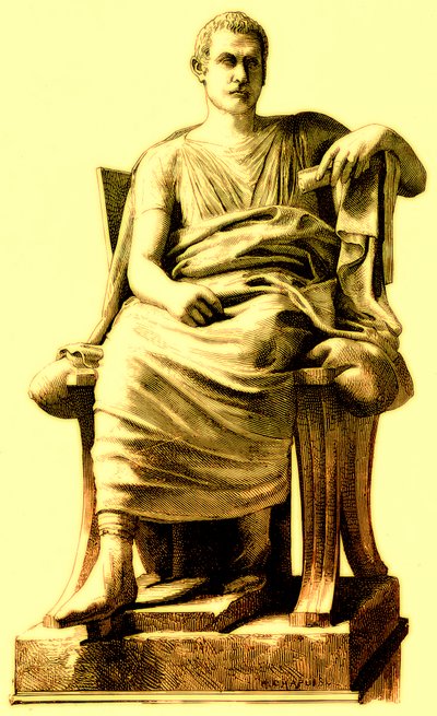 Ménandre, illustration de History of Rome par Victor Duruy, publiée en 1884 - English School