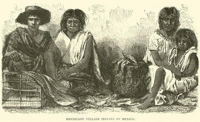 Indiens mendiants de village du Mexique - English School