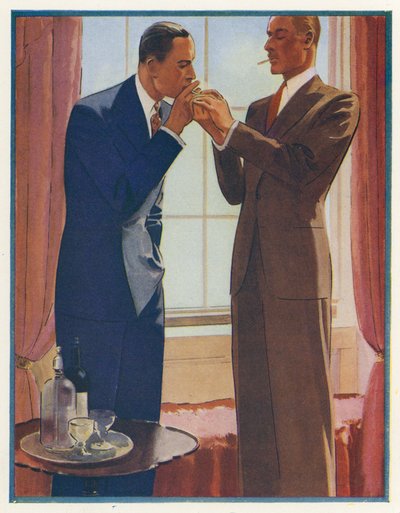 Equipement pour hommes : Costumes de détente (lithographie couleur) - English School
