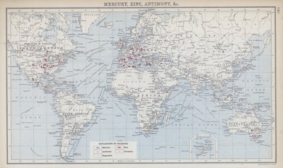 Mercure, zinc, antimoine, etc. - English School