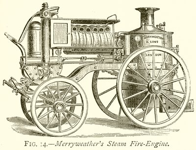 Merryweathers, machine à vapeur de pompiers - English School