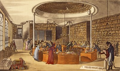 Messrs Lackington Allen and Co., 1809, Libraires Temple of the Muses, Finsbury Square de Ackermanns Repository of Arts, Literature, Commerce, Manufacture, Fashions and Politics, pub. 1809 (gravure en couleur) - English School