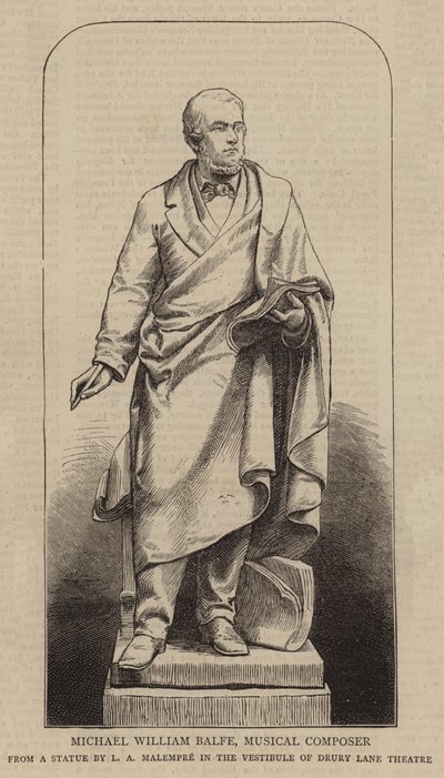 Michael William Balfe, compositeur musical (gravure) - English School