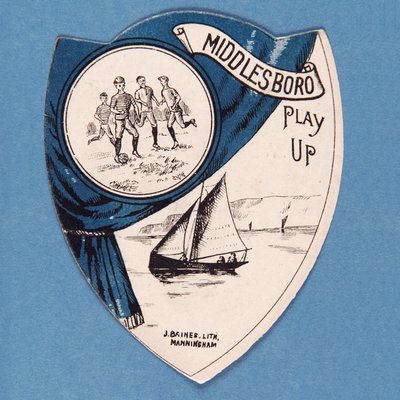 Middlesboro Jouez, carte Baines en forme de bouclier, 1888-89 - English School
