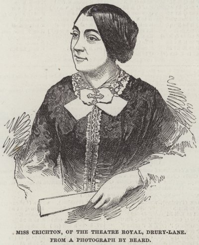 Mlle Crichton du Théâtre Royal, Drury-Lane (gravure) - English School