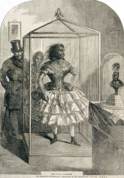 Miss Julia Pastrana, La Nondescript Embaumée, Exposée au 191 Piccadilly, 1862 - English School