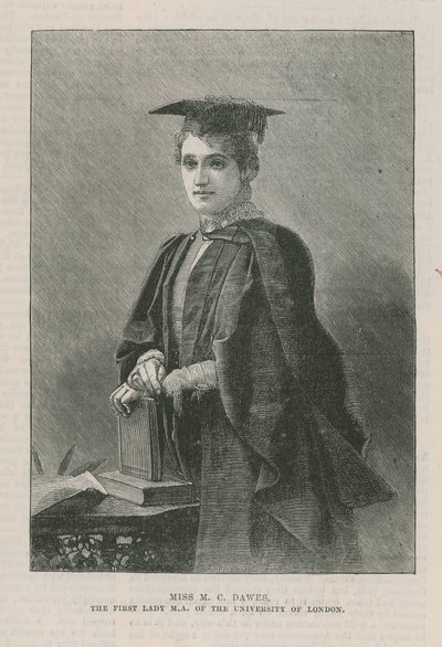 Miss M C Dawes, première femme MA de l